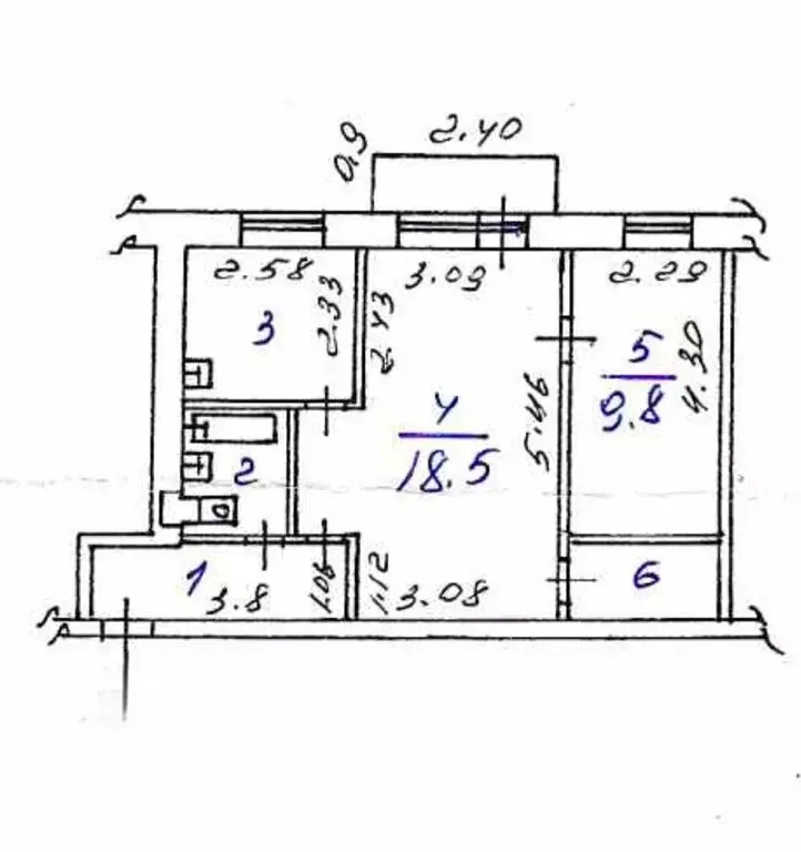 2-комнатная квартира: Новокузнецк, улица Тореза, 49 (44.6 м) - Фото 1