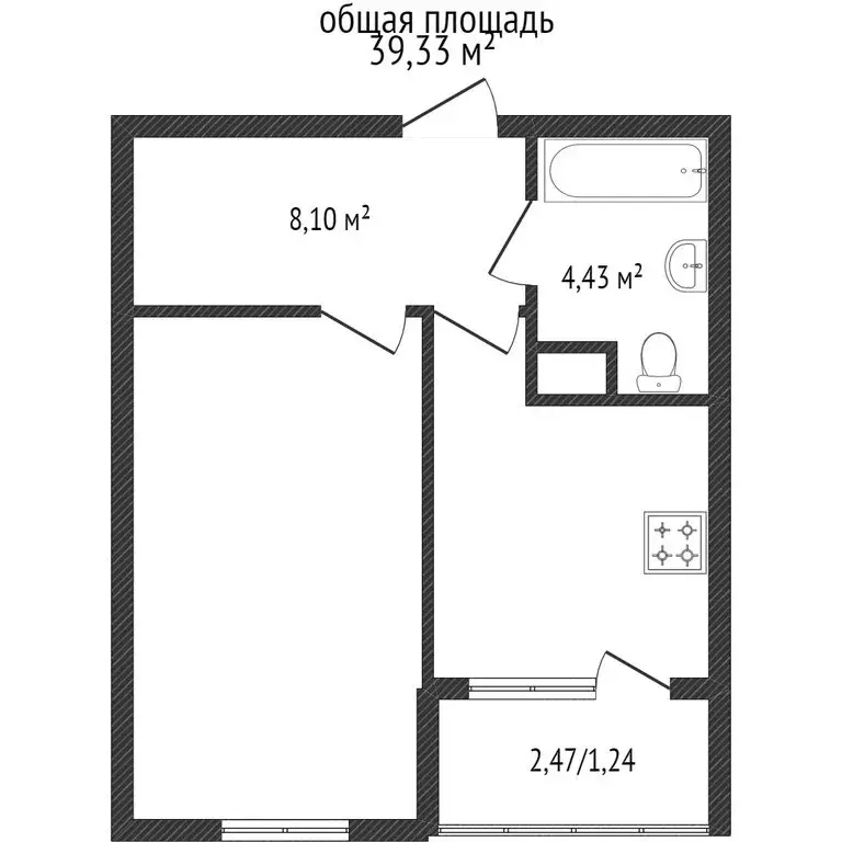 1-комнатная квартира: Саратов, 1-й Топольчанский проезд, 4 (42.8 м) - Фото 1