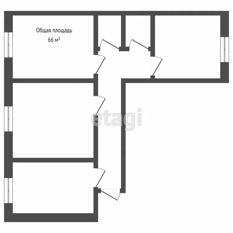 3-комнатная квартира: Томск, улица Яковлева, 12 (65 м) - Фото 0