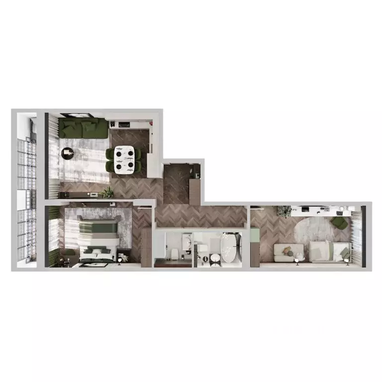 2-к кв. Омская область, Омск  (77.65 м) - Фото 1