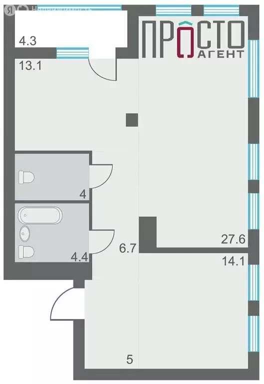 2-комнатная квартира: Екатеринбург, улица Попова, 18 (75.3 м) - Фото 0