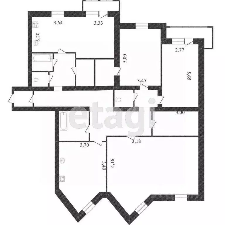 3-к кв. Белгородская область, Белгород ул. Горького, 54Б (116.0 м) - Фото 2