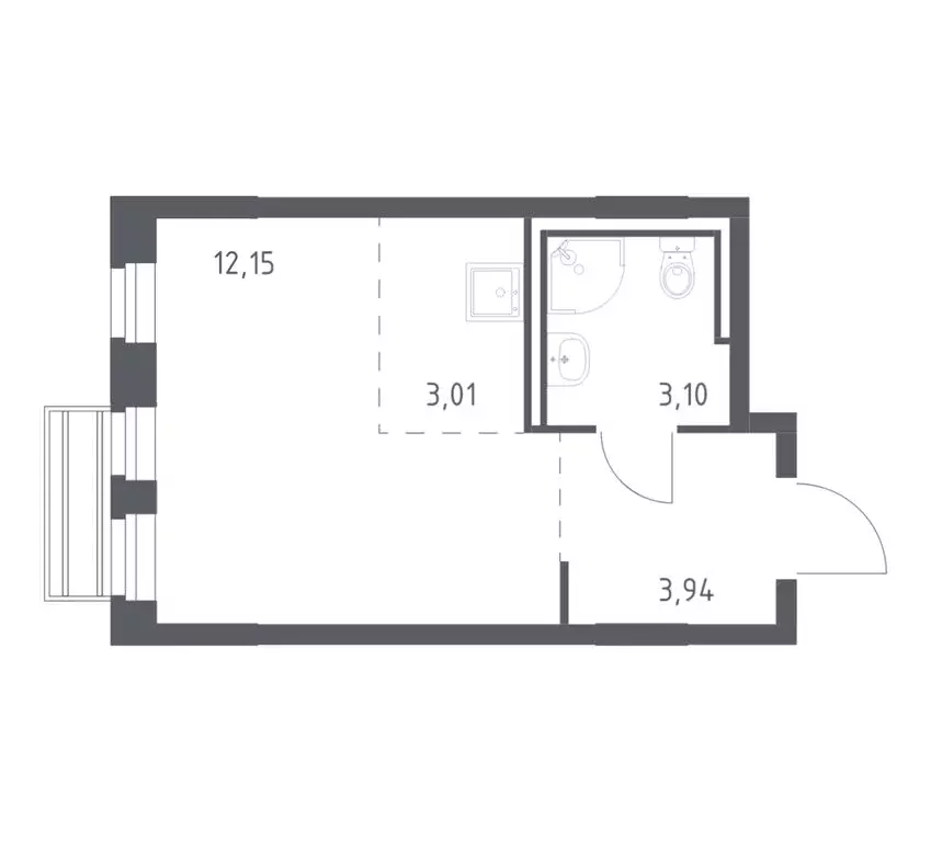 Квартира-студия: село Лайково, микрорайон Город-Событие, ЖК Рублёвский ... - Фото 1