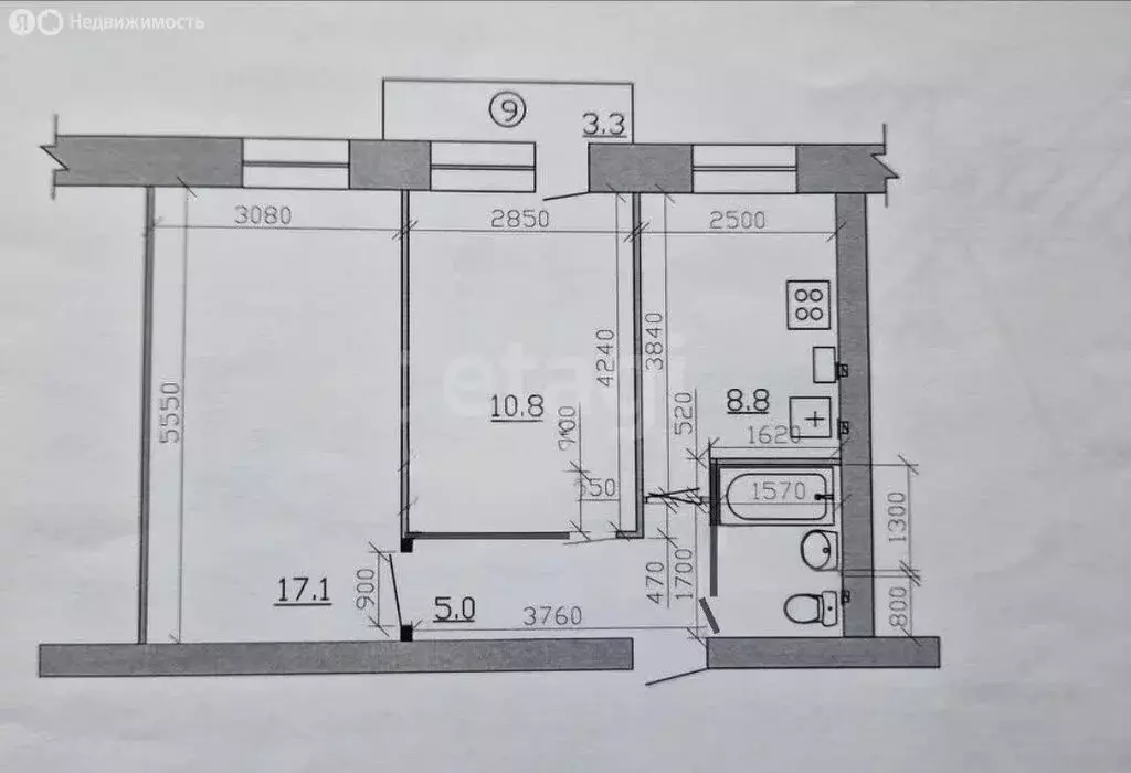 2-комнатная квартира: Казань, улица Карбышева, 40 (45.8 м) - Фото 1