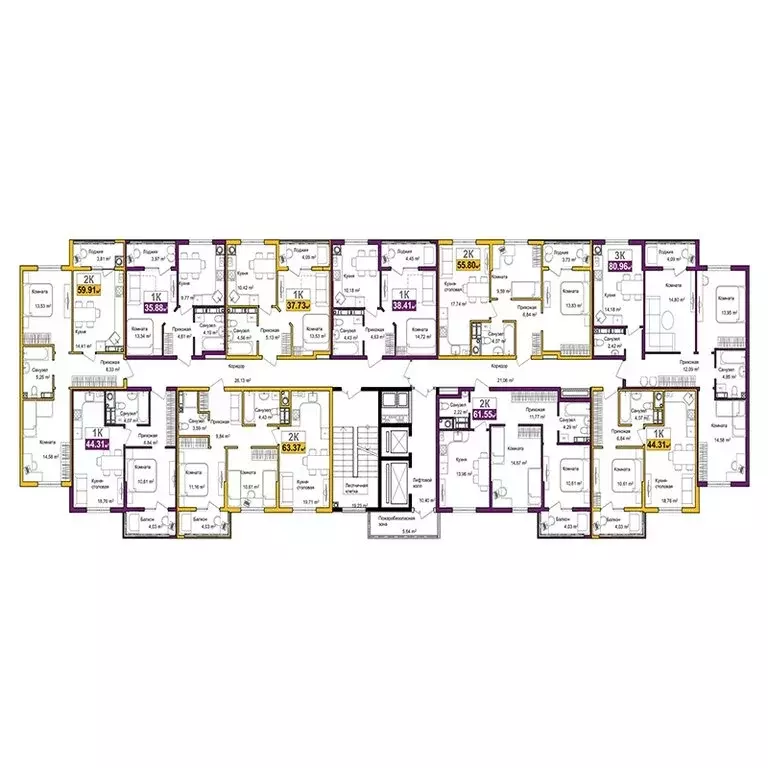 2-комнатная квартира: Симферополь, улица Батурина, 145 (60.55 м) - Фото 1