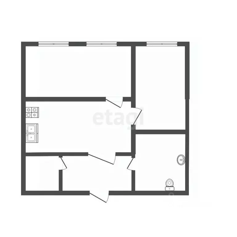 2-к кв. Крым, Симферополь ул. Воровского (62.2 м) - Фото 2