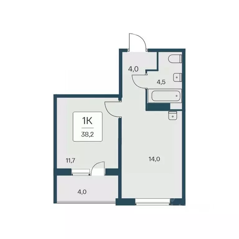 1-к кв. Новосибирская область, Новосибирск Кедровая ул., 80/3 (38.2 м) - Фото 0