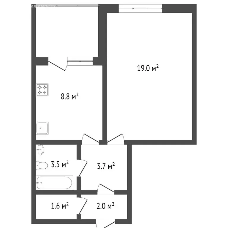 1-комнатная квартира: Севастополь, улица Колобова, 21 (48.2 м) - Фото 1
