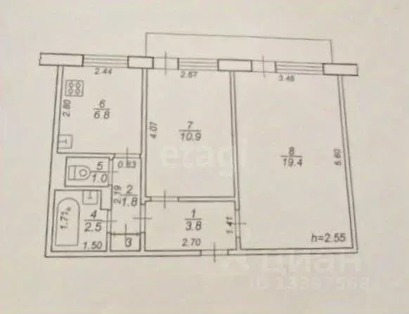 2-к кв. Тверская область, Калининский муниципальный округ, с. Медное ... - Фото 2