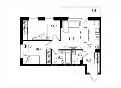 3-к кв. Кировская область, Киров ул. Ивана Попова, 7 (54.8 м) - Фото 0