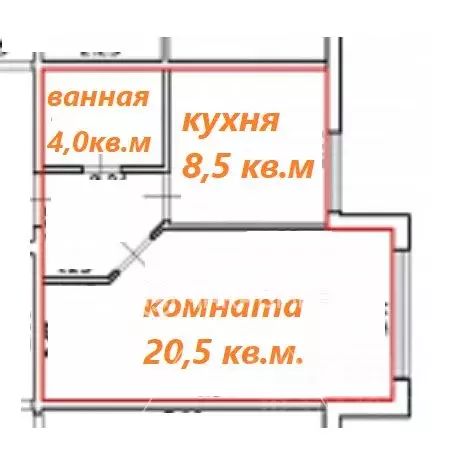 1-к кв. Ленинградская область, Ломоносовский район, Виллозское ... - Фото 1
