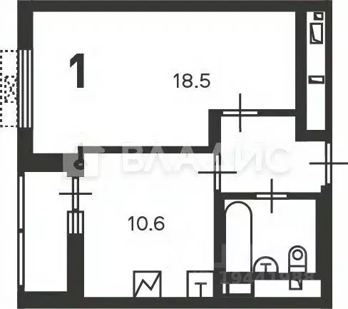 1-к кв. Москва Кусковская ул., 12/1 (37.2 м) - Фото 2