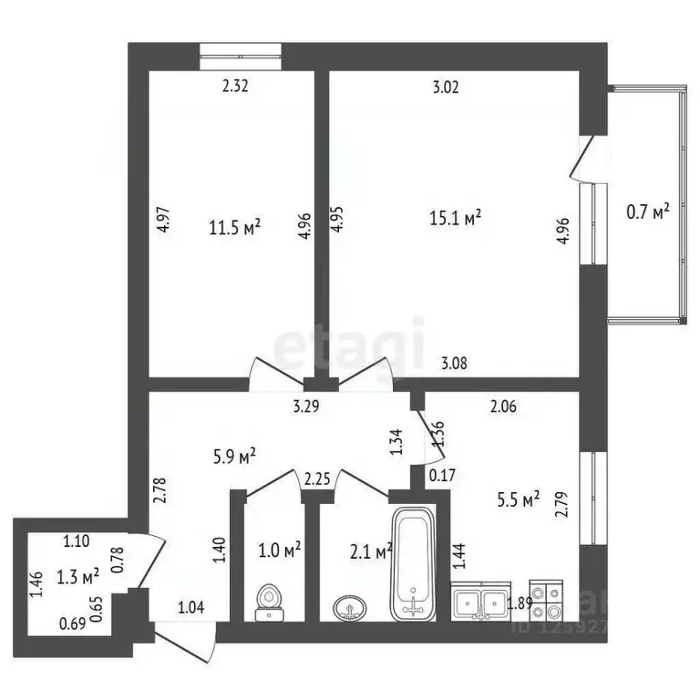 2-к кв. Тамбовская область, Тамбов Советская ул., 2 (43.1 м) - Фото 2