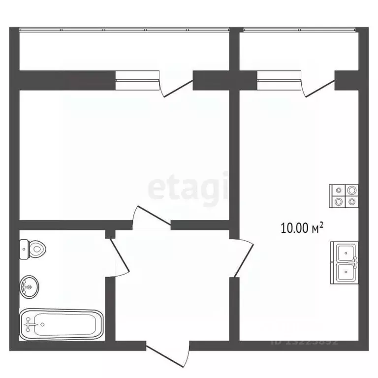 1-к кв. Вологодская область, Вологда ул. Энгельса, 77 (44.7 м) - Фото 1