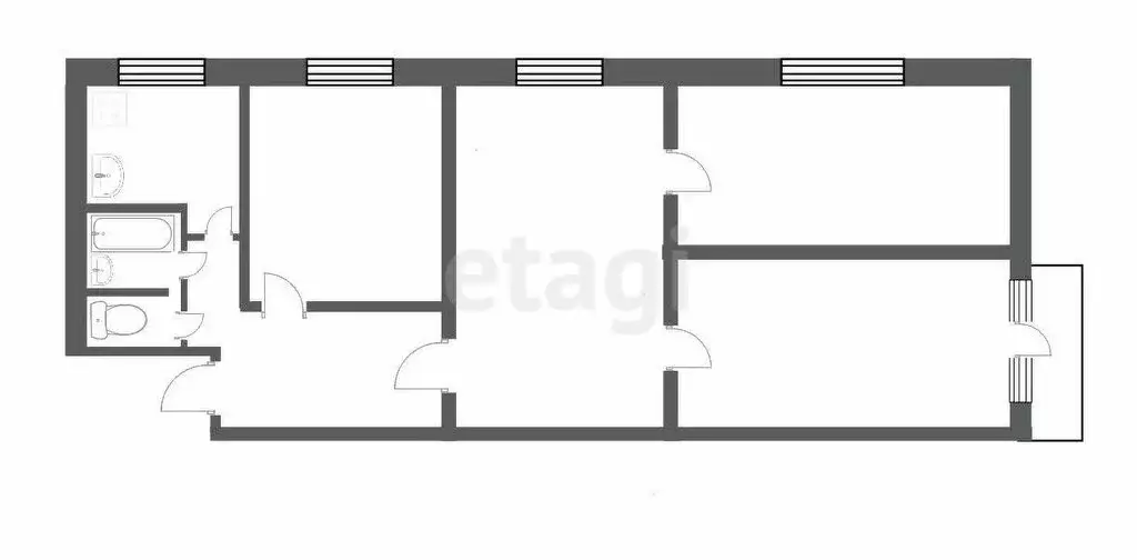 1к в 4-комнатной квартире (59 м) - Фото 0