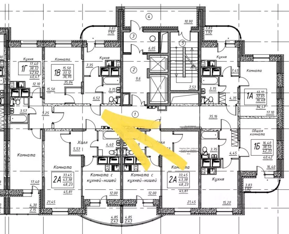 Квартира, 1 комната, 35.04 м - Фото 2