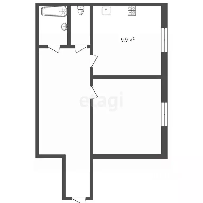 1-к кв. Забайкальский край, Могоча Березовая ул., 43 (38.5 м) - Фото 1