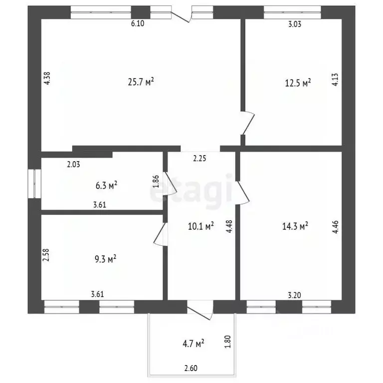 Дом в Саратовская область, Энгельс Ярославская ул., 127 (82 м) - Фото 2