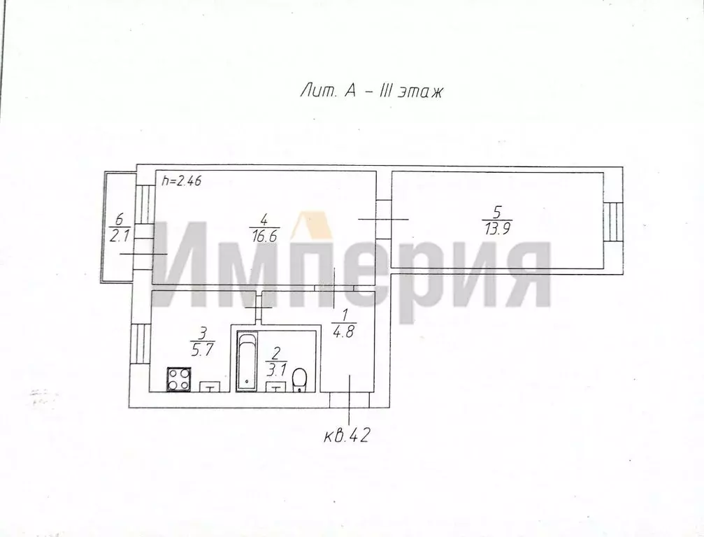 2-комнатная квартира: Саратов, 3-я Степная улица, 4 (44.1 м) - Фото 0