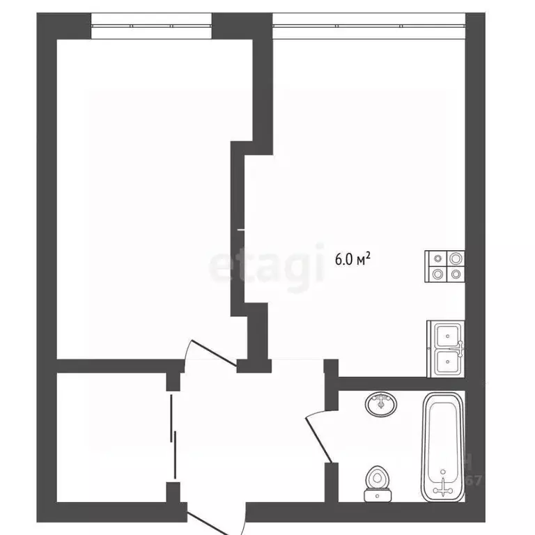 1-к кв. Татарстан, Набережные Челны Московский просп., 89 (33.0 м) - Фото 2