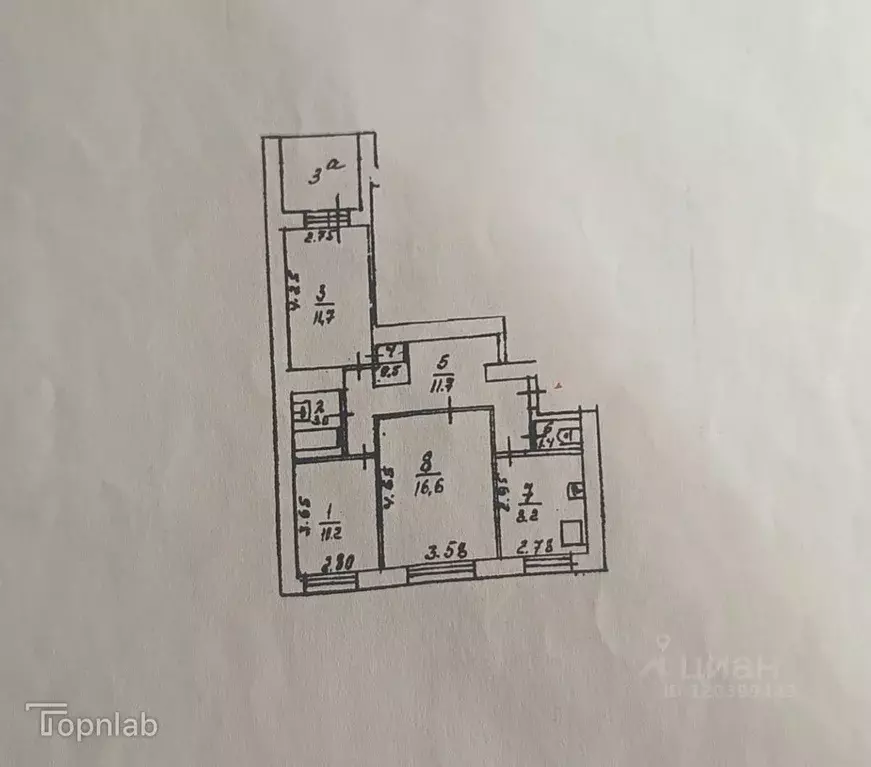 3-к кв. Астраханская область, Астрахань Южная ул., 25 (66.1 м) - Фото 2