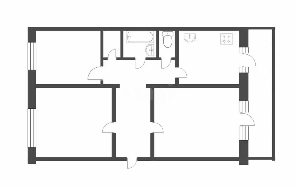 3-комнатная квартира: Куса, Индустриальная улица, 3 (70.8 м) - Фото 1