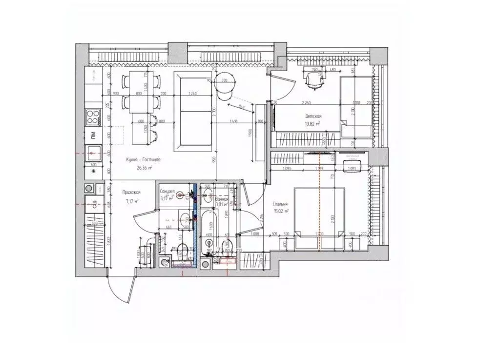3-к кв. Москва 2-я Хуторская ул., 34 (65.0 м) - Фото 2