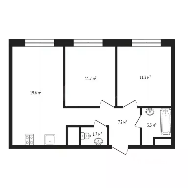 2-к кв. Тюменская область, Тюменский район, с. Горьковка ул. Светлая, ... - Фото 2