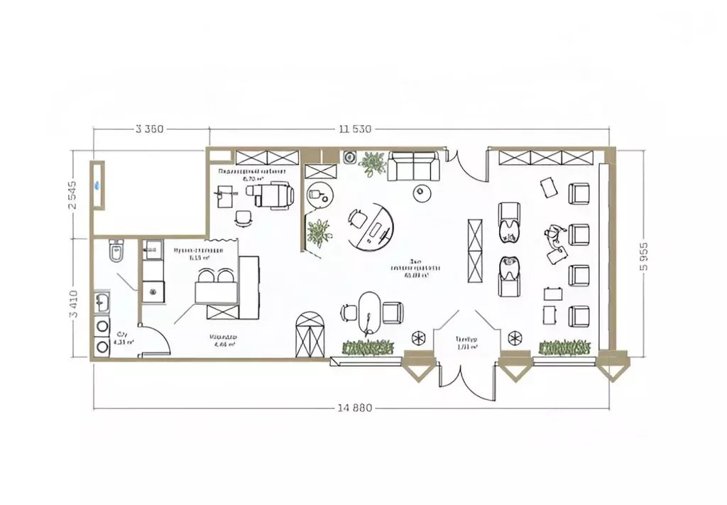 Помещение свободного назначения в Москва проезд Жуков, вл8 (79 м) - Фото 2