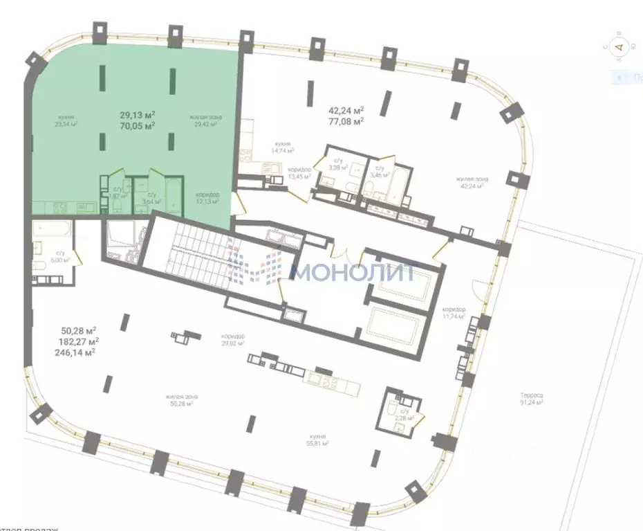 2-к кв. Нижегородская область, Нижний Новгород КМ Дом на Барминской ... - Фото 1