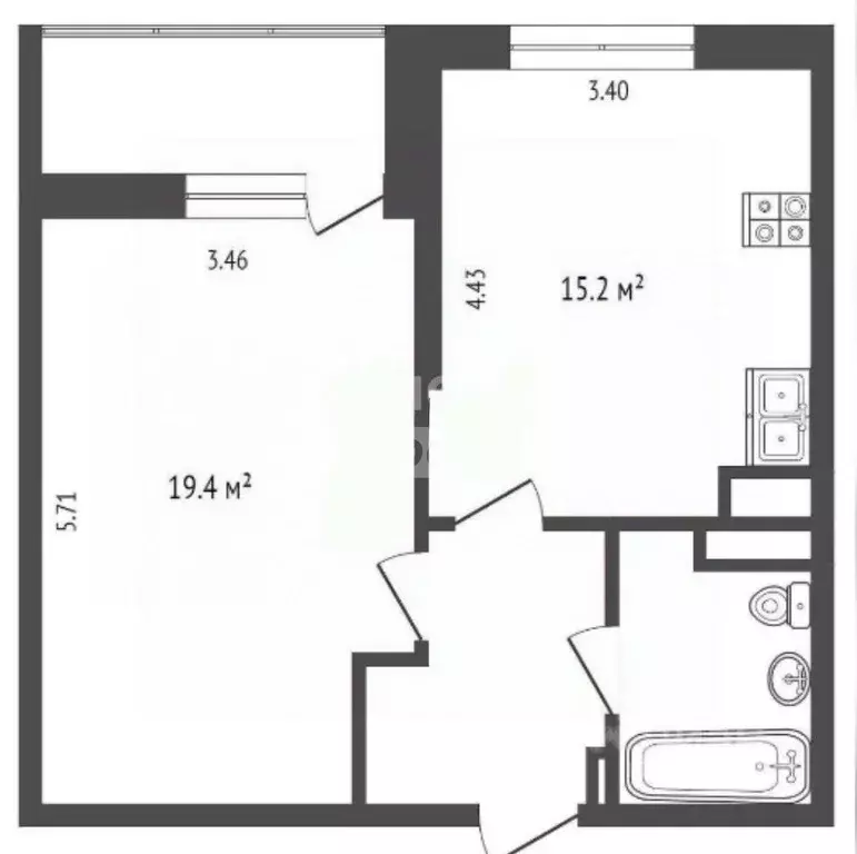 1-к кв. Московская область, Химки Московская ул., 21 (48.9 м) - Фото 2