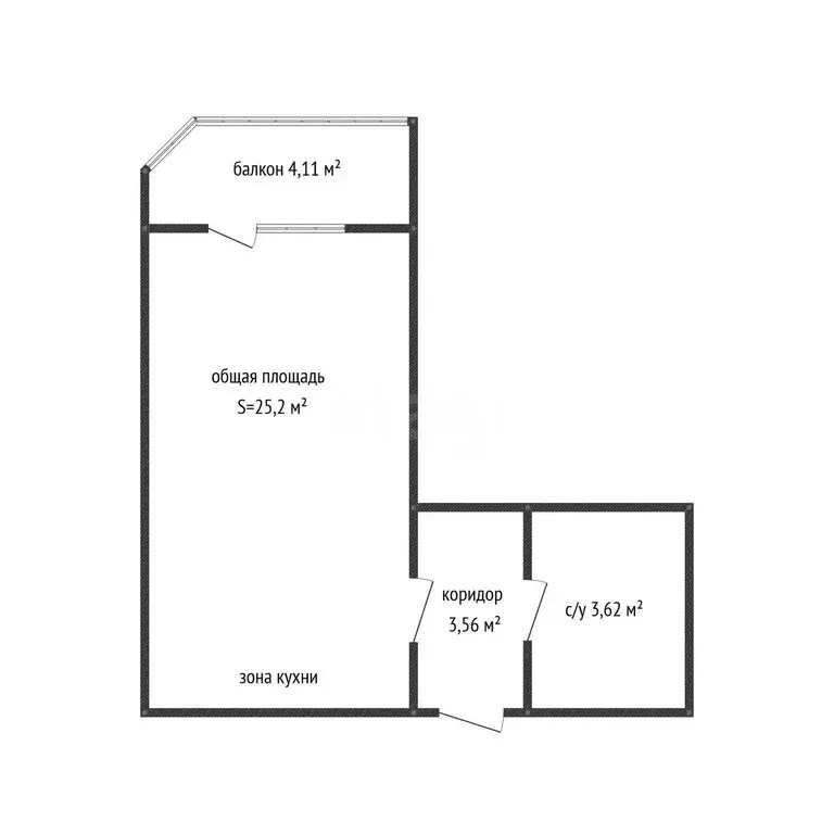 Квартира-студия: Краснодар, улица Генерал-лейтенанта Александра ... - Фото 1