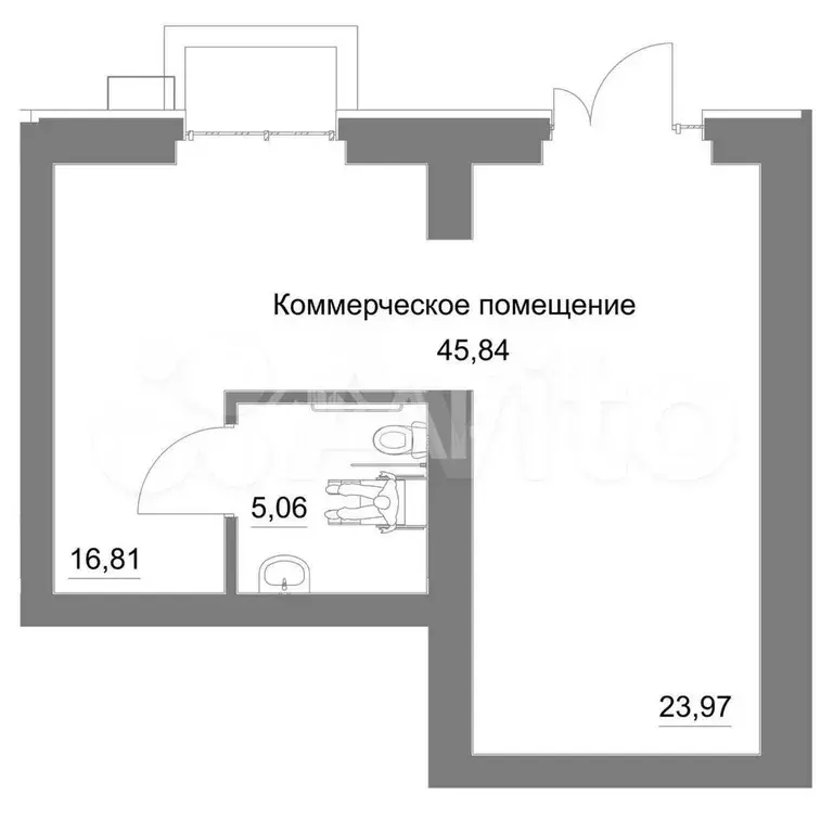 Продаю 45,84 м, удобная локация - Фото 0