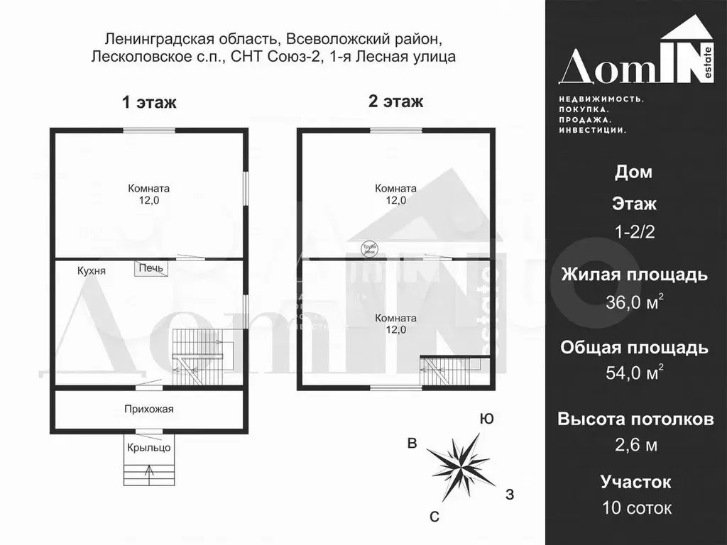 Дача 54 м на участке 10 сот. - Фото 1