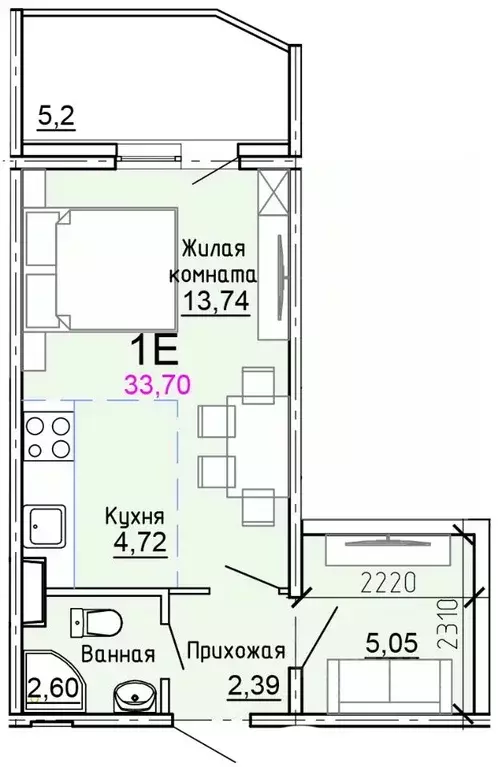 Студия Московская область, Солнечногорск городской округ, Голубое пгт ... - Фото 0