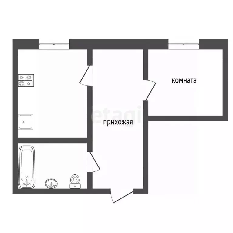 1-к кв. Ярославская область, Рыбинск ул. Вихарева, 14 (22.0 м) - Фото 2