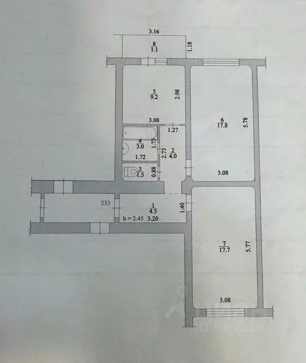 2-к кв. Волгоградская область, Волжский ул. Имени генерала Карбышева, ... - Фото 1