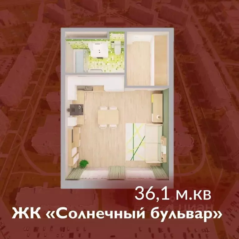 1-к кв. Кемеровская область, Кемерово Лесная Поляна жилрайон, ... - Фото 0