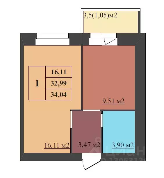1-к кв. Ярославская область, Ярославль Северный жилрайон, 15-й мкр,  ... - Фото 1