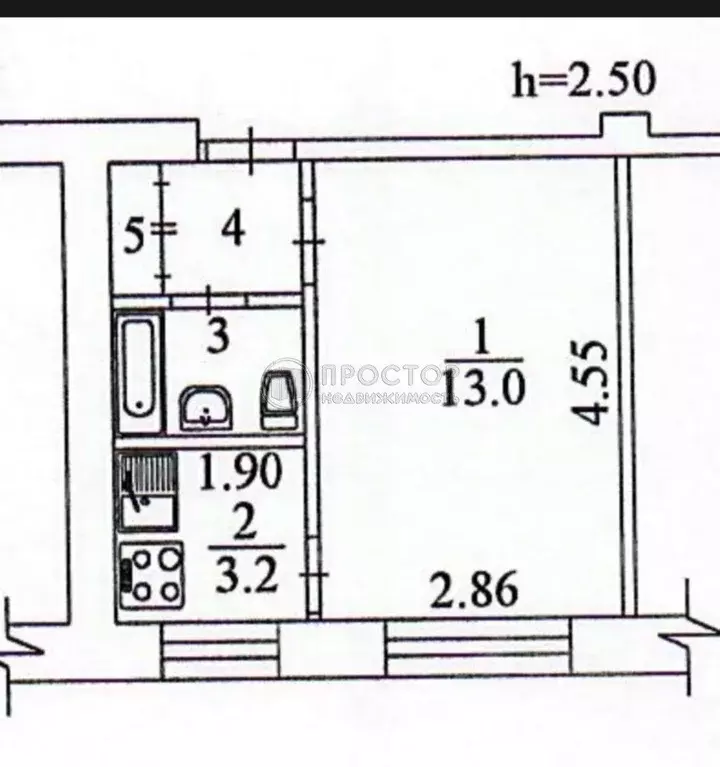 1-к кв. Московская область, Реутов ул. Победы, 30 (21.4 м) - Фото 2