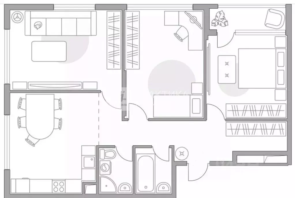 3-к кв. Московская область, Долгопрудный Парковая ул., 46 (82.5 м) - Фото 2