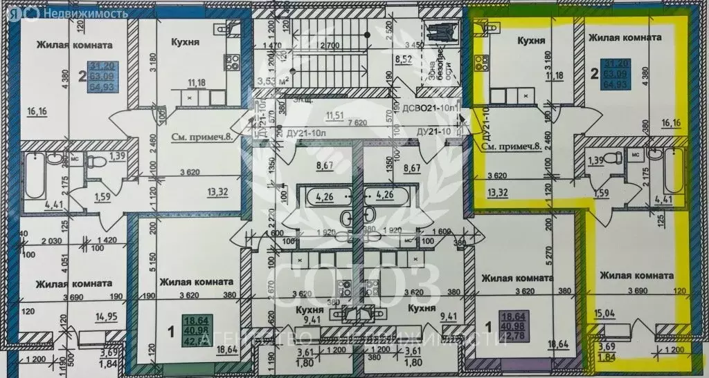2-комнатная квартира: Калуга, улица Белинского, 13 (64.93 м) - Фото 1