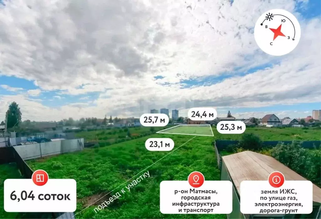 Участок в Тюменская область, Тюмень Матмасы мкр,  (6.0 сот.) - Фото 1