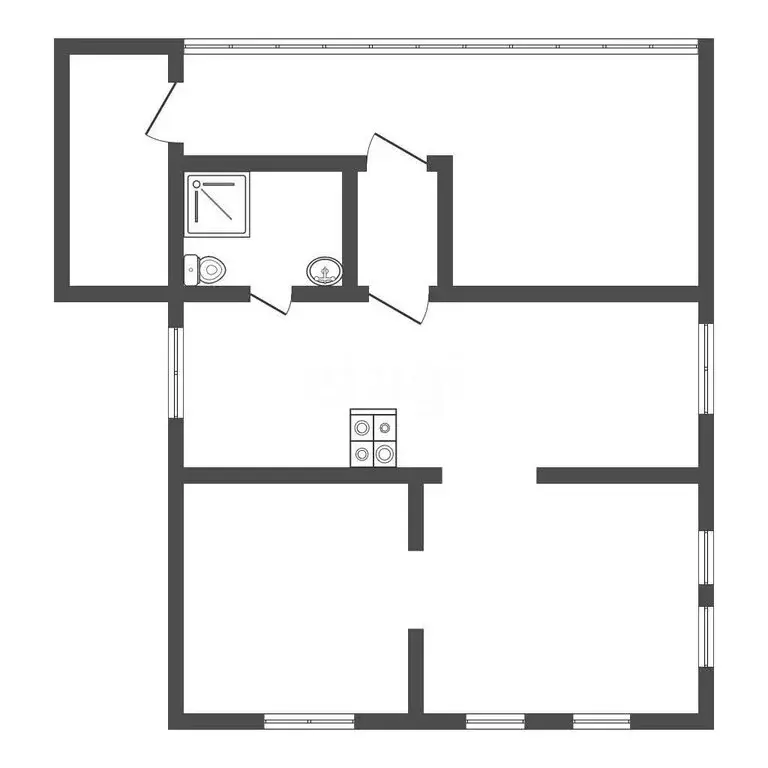 Дом в Прокопьевск, улица Сибирских Добровольцев (45.9 м) - Фото 1