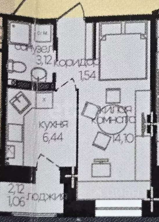 1-к кв. Липецкая область, Липецк ул. Гагарина, 93 (32.97 м) - Фото 2