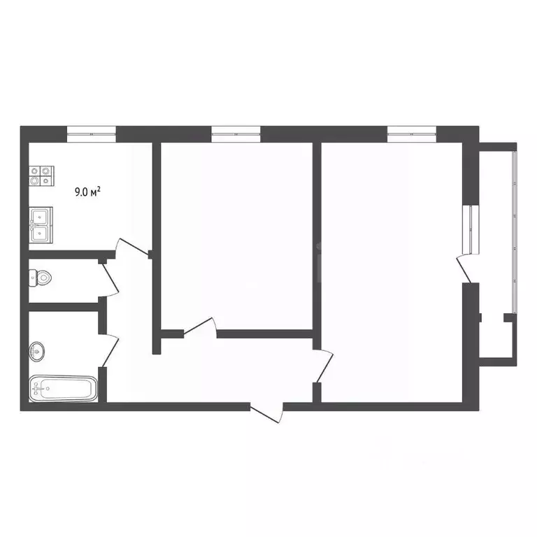 2-к кв. Московская область, Воскресенск Новлянский мкр, ул. Западная, ... - Фото 2