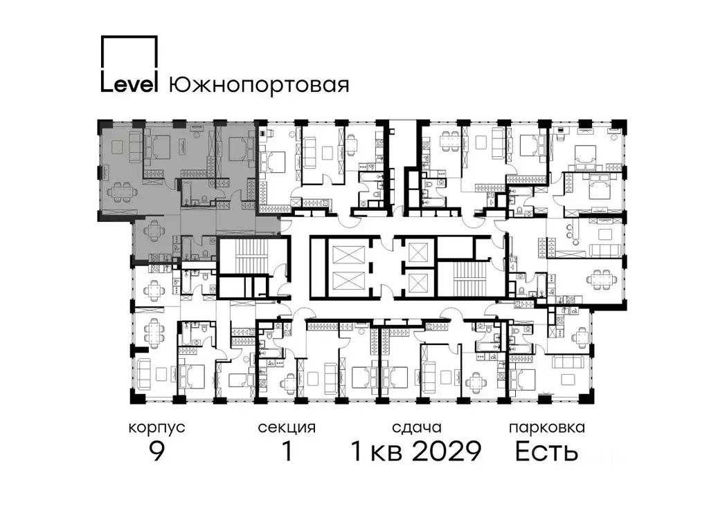 3-к кв. Москва Левел Южнопортовая жилой комплекс (103.6 м) - Фото 1