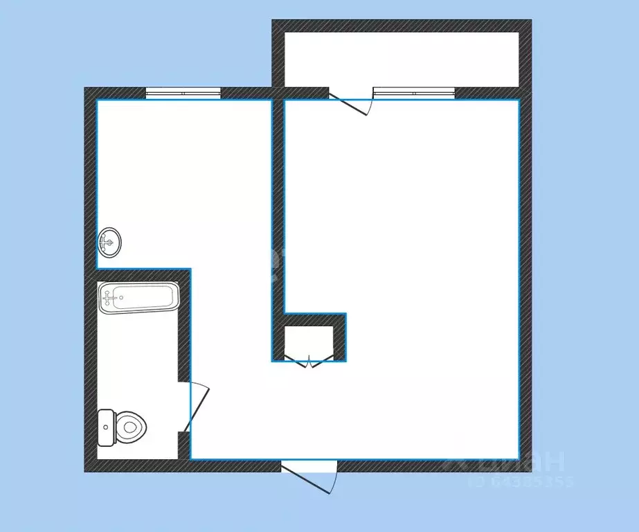 1-к кв. Алтайский край, Бийск Ленинградская ул., 33 (20.3 м) - Фото 2
