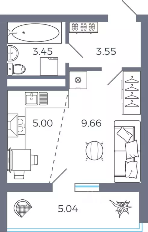 1-к кв. Самарская область, Волжский район, Лопатино с/пос, пос. ... - Фото 1