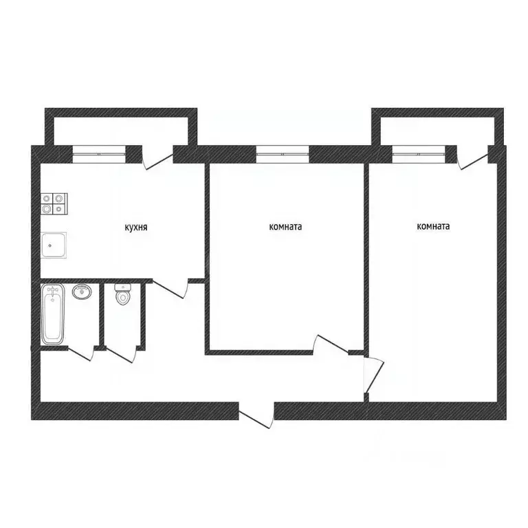 2-к кв. Новгородская область, Сольцы г. Солецкий муниципальный округ, ... - Фото 2